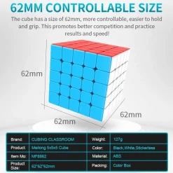 MoYu Meilong 5x5 - stickerless - Zauberwürfel Speedcube Magischer Magic Cube