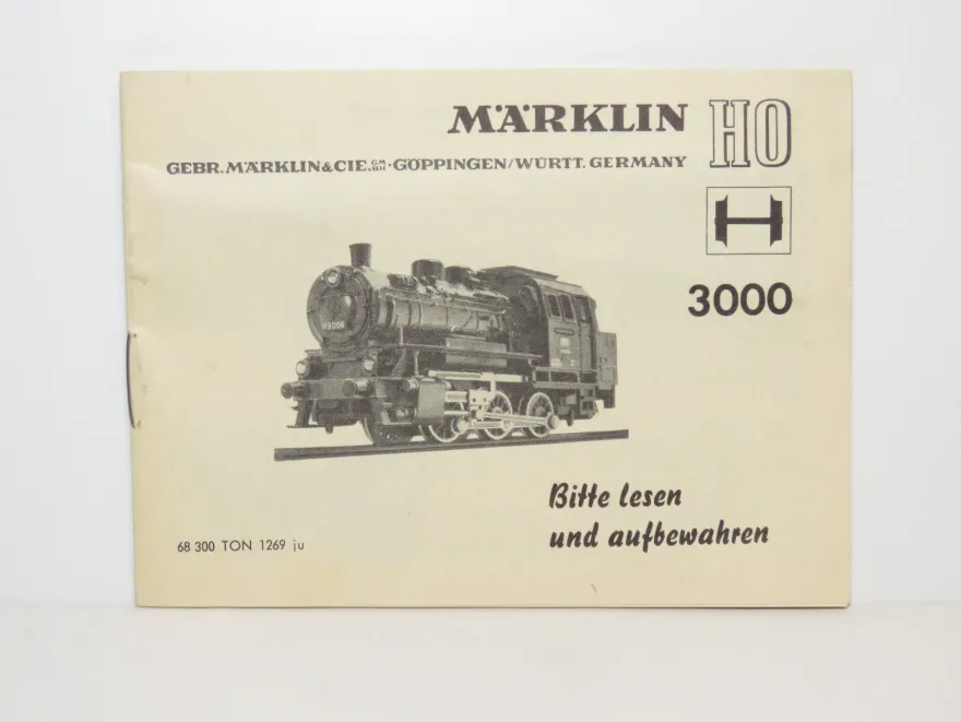 Märklin 3000 - Betriebsanleitung - 68 300 TON 1269 ju - Nr. 77