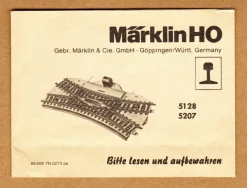 Märklin H0 M-Gleis Anleitung DKW Kreuzungsweiche 5128 5207 Print-Nr.68 508 YN 0273