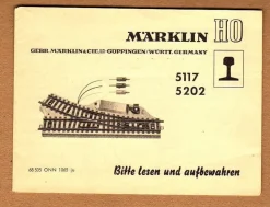 Märklin H0 M-Gleis Anleitung für elektr. Weiche 5117 5202 Print-Nr.68 505 ONN 106