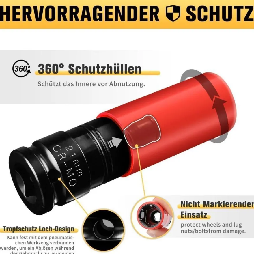 Mr. wintek 5-tlg Schlagschrauber Nüsse Set 1/2