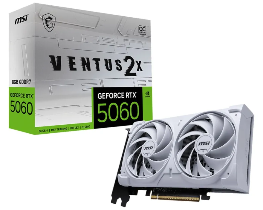 MSI RTX5060 VENTUS 2X OC White 8GB GDDR7 HDMI 3xDP