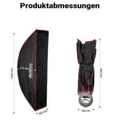 Multiblitz Softbox SF-30x120 Bowens Diffusor Grid Foto Soft Box Studiolicht