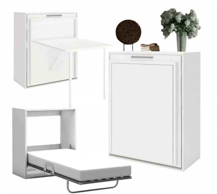 Multimo Capsule Klappbett / Wandbett / Schrankbett mit Klapptisch