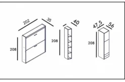 Multimo SMART klappbares Etagenbett-Set 5-tlg. / Geschwisterzimmer