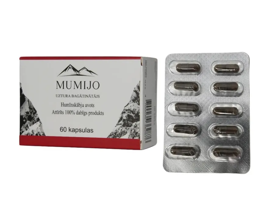 Mumijo Shilajit Kirgistan Fulvinsäure Huminsäure Mineralien gereinigt 60 Kapseln