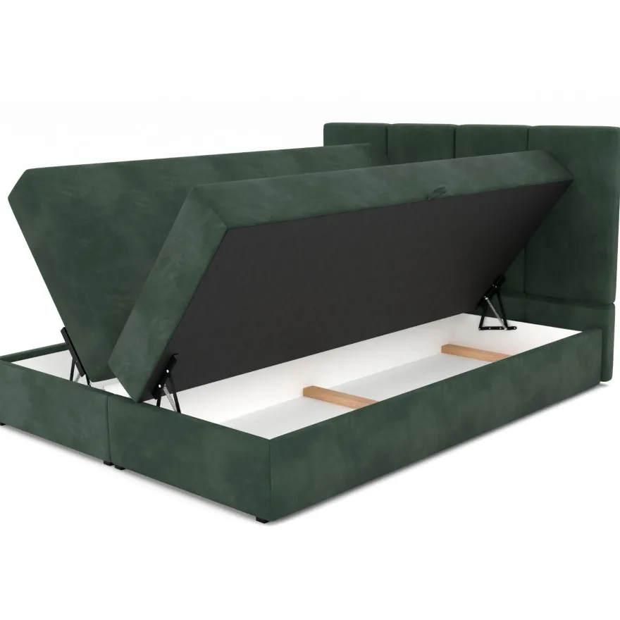 Muralo Kontinentalbett mit zwei Bettkasten Doppelbett Polsterbett für Schlafzimmer