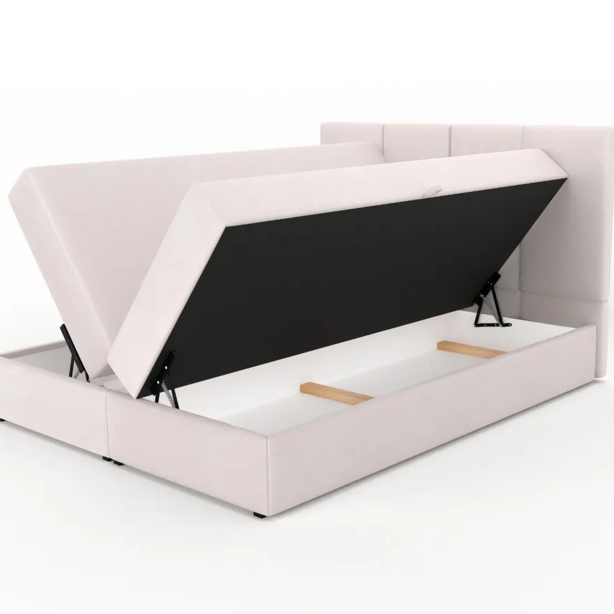 Muralo Kontinentalbett mit zwei Bettkasten Doppelbett Polsterbett für Schlafzimmer