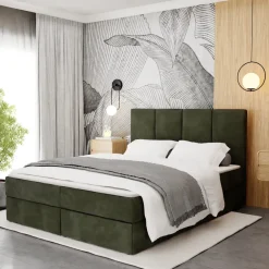 Muralo Kontinentalbett mit zwei Bettkasten Doppelbett Polsterbett für Schlafzimmer