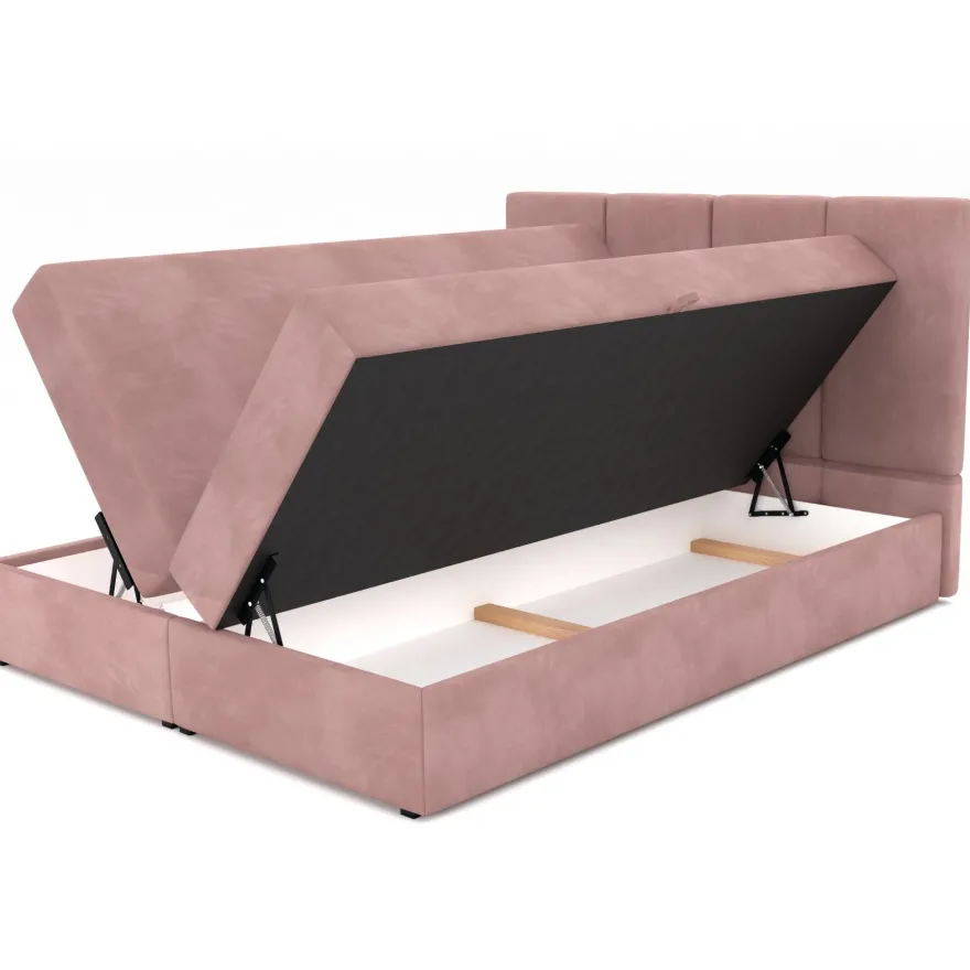 Muralo Kontinentalbett mit zwei Bettkasten Doppelbett Polsterbett für Schlafzimmer
