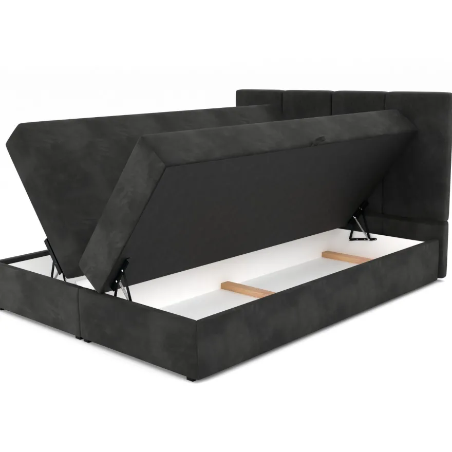 Muralo Kontinentalbett mit zwei Bettkasten Doppelbett Polsterbett für Schlafzimmer