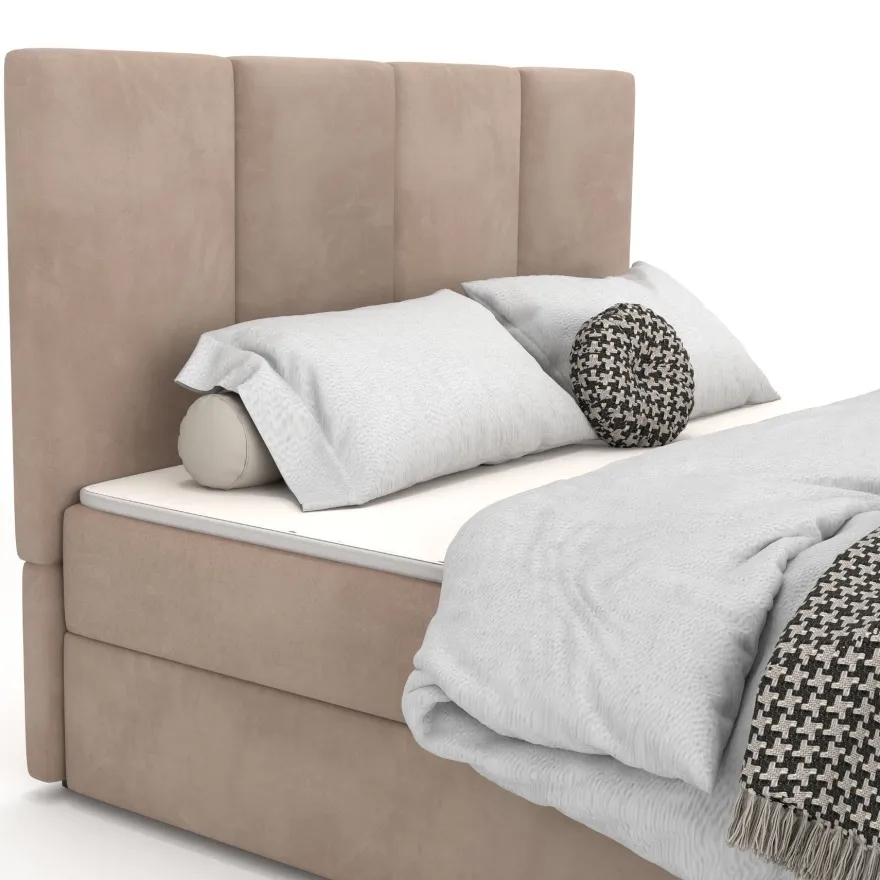 Muralo Kontinentalbett mit zwei Bettkasten Doppelbett Polsterbett für Schlafzimmer
