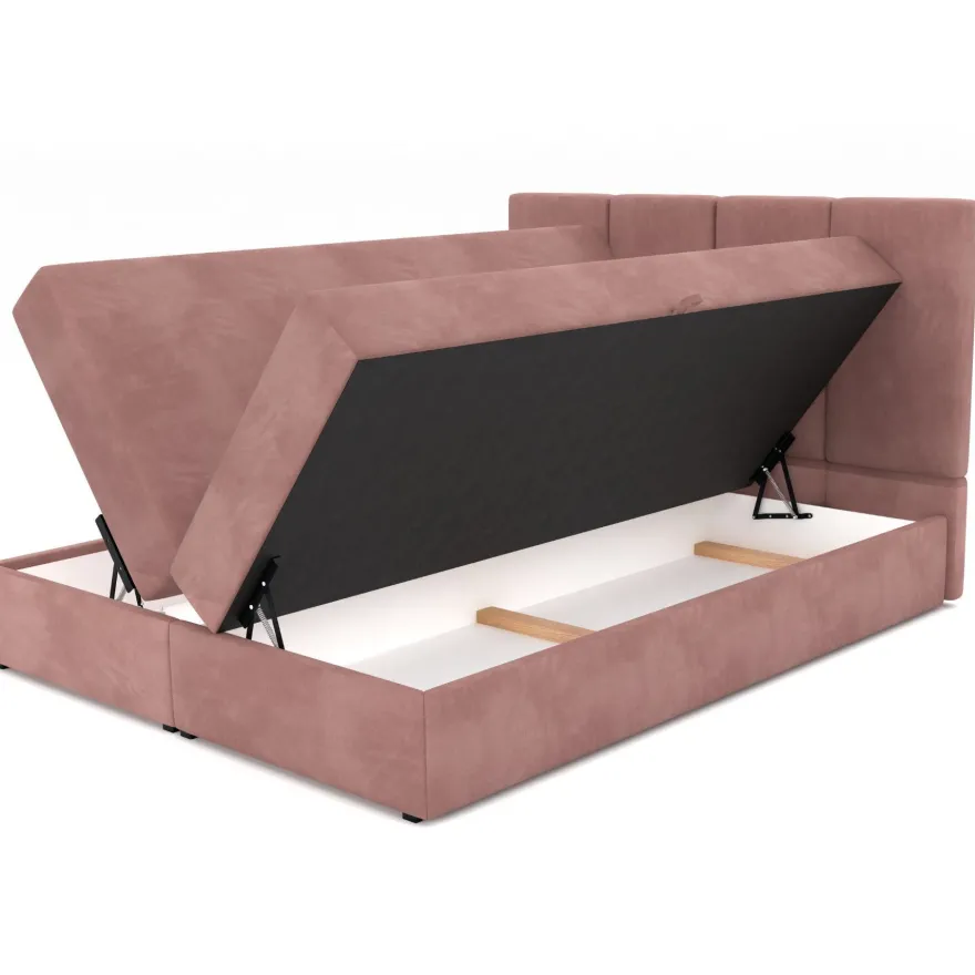 Muralo Kontinentalbett mit zwei Bettkasten Doppelbett Polsterbett für Schlafzimmer
