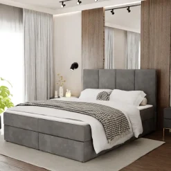 Muralo Kontinentalbett mit zwei Bettkasten Doppelbett Polsterbett für Schlafzimmer
