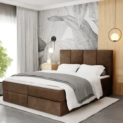 Muralo Kontinentalbett mit zwei Bettkasten Doppelbett Polsterbett für Schlafzimmer