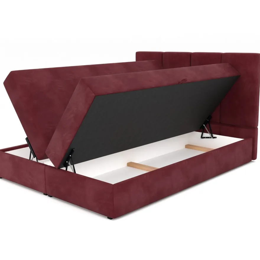 Muralo Kontinentalbett mit zwei Bettkasten Doppelbett Polsterbett für Schlafzimmer