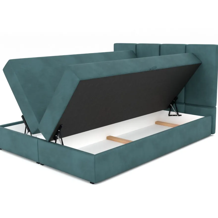 Muralo Kontinentalbett mit zwei Bettkasten Doppelbett Polsterbett für Schlafzimmer