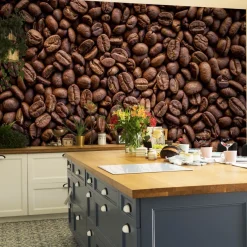 Muralo Selbstklebende Fototapeten XXL Röstfrische Kaffeebohnen 3D 3129