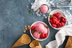 Muralo VINYL Fototapete XXL TAPETE Esszimmer EIS Obst Himbeeren 3D 3184