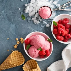 Muralo VINYL Fototapete XXL TAPETE Esszimmer EIS Obst Himbeeren 3D 3184