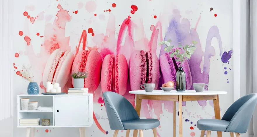 Muralo VINYL Fototapete XXL TAPETE Esszimmer bunte Kuchen 3206