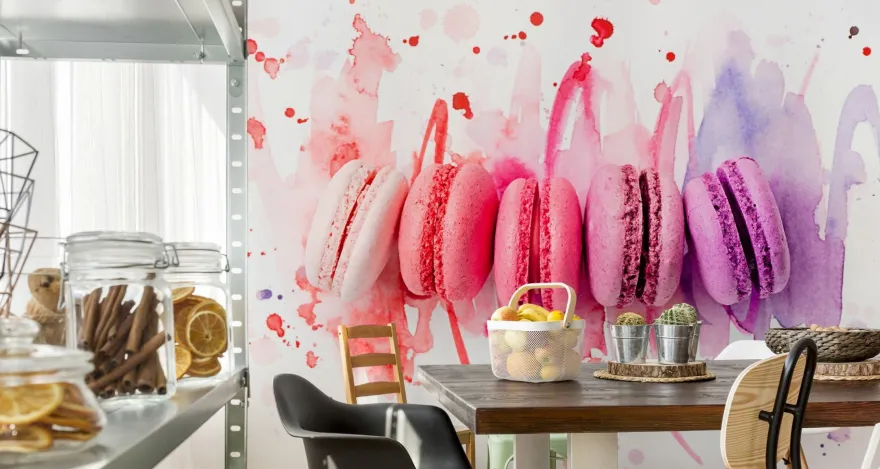 Muralo VINYL Fototapete XXL TAPETE Esszimmer bunte Kuchen 3206