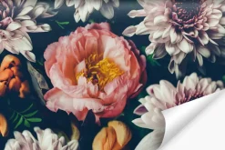 Muralo VLIES Fototapeten Tapeten XXL Büro BLUMEN Vintage 3D Muster 5064