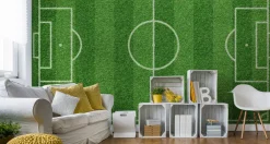 Muralo VLIES Fototapete Tapeten XXL Wohnzimmer Stadion Gras Rasen 3455