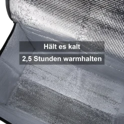 musbus Große wiederverwendbare Kühltasche für Lebensmittel, isoliert, ideal für