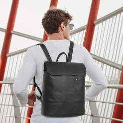 Myhozee Rucksack Damen Anti-Diebstahl Beige in Lederoptik