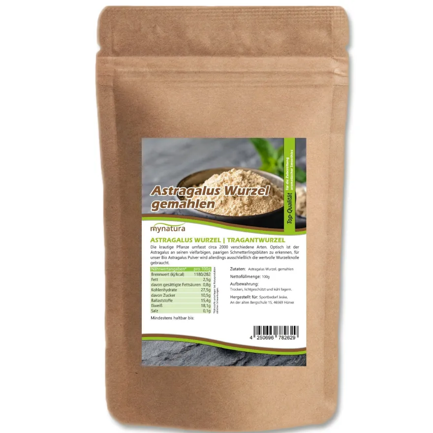 Mynatura Astragalus Wurzel Pulver in verschiedenen Größen