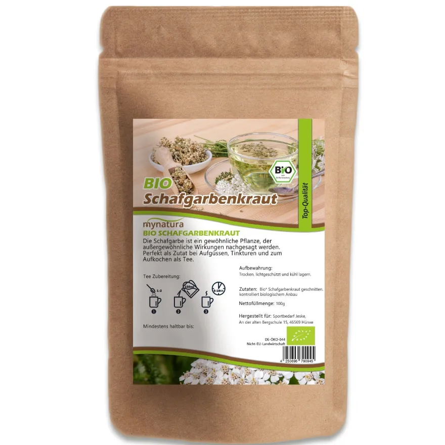 Mynatura Bio Schafgarbenkraut getrocknet und geschnitten – in verschiedenen Größ