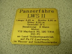 Namensschild für Modellständer oder Diorama - Panzerfähre Ponton