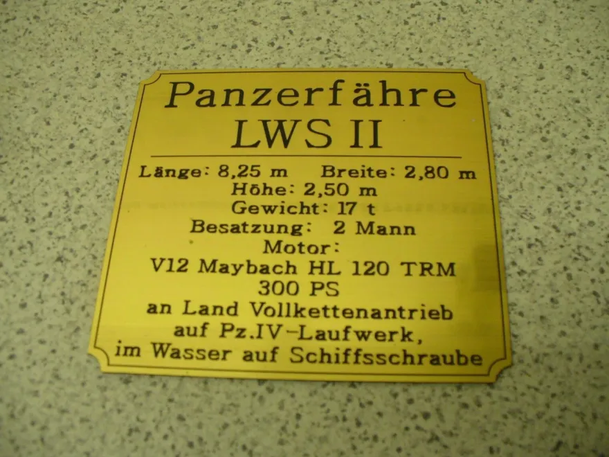 Namensschild für Modellständer oder Diorama - Panzerfähre Ponton