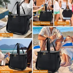 Nanxson Isolierte Lunchtasche, Wiederverwendbare Kühltasche mit Blumenmuster