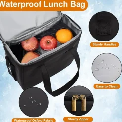 Nanxson Isolierte Lunchtasche, Wiederverwendbare Kühltasche mit Blumenmuster