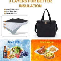 Nanxson Isolierte Lunchtasche, Wiederverwendbare Kühltasche mit Blumenmuster