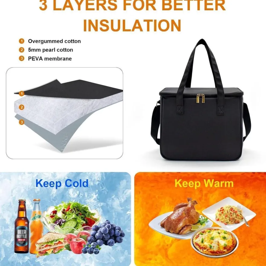 Nanxson Isolierte Lunchtasche, Wiederverwendbare Kühltasche mit Blumenmuster