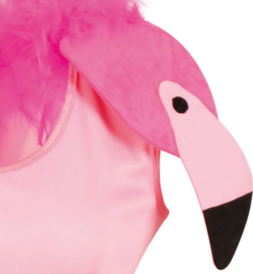 narrenwelt Flamingo Kleid+Federboa Damen 34-40 Ballett Party SALE