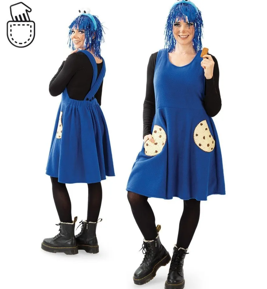 narrenwelt Kostüm Keks - Kleid Keksmonster Damen Fasching Motto