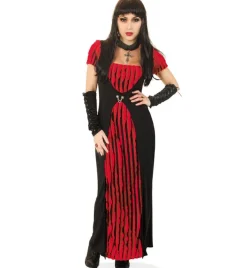 narrenwelt Kostüm Kleid Davina Gothic Grand Dame Davina Halloween Hexe Damenkle