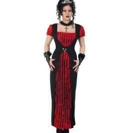 narrenwelt Kostüm Kleid Davina Gothic Grand Dame Davina Halloween Hexe Damenkle