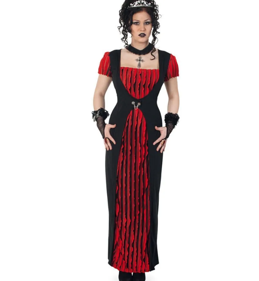 narrenwelt Kostüm Kleid Davina Gothic Grand Dame Davina Halloween Hexe Damenkle