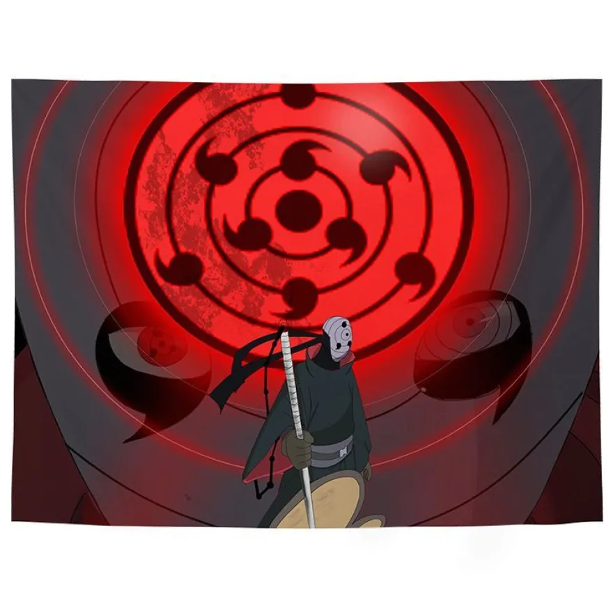 Naruto Itachi Wandteppich Obito Tapestry Kinder Akatsuki Wandbehänge Hintergrundtuch