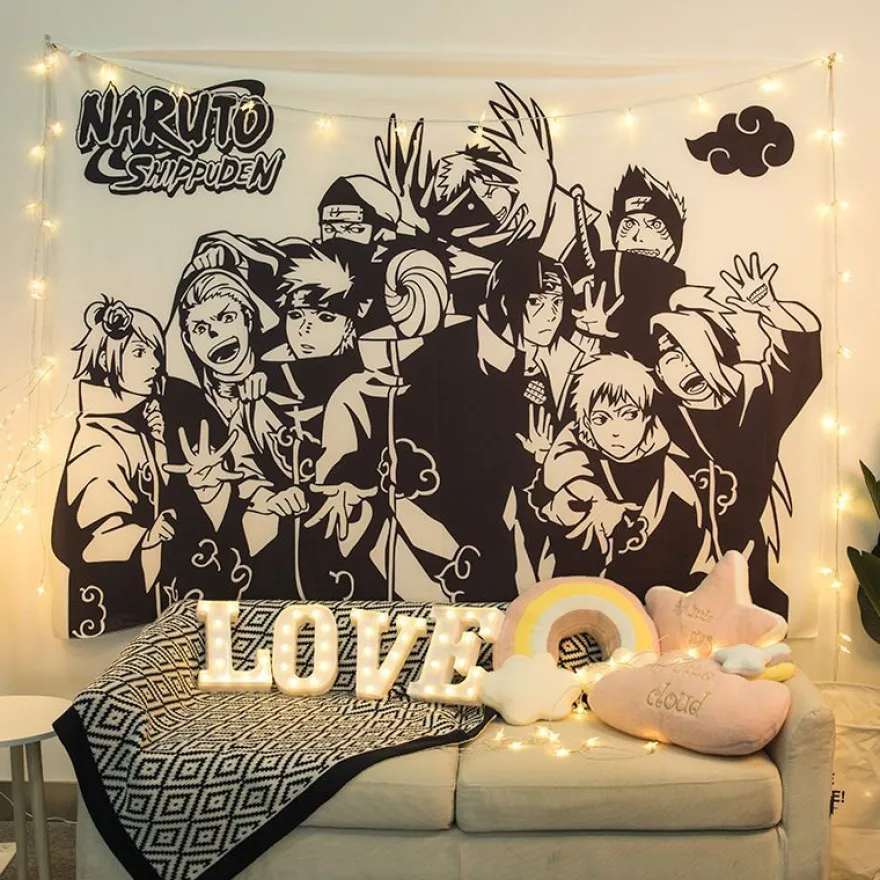 Naruto Itachi Wandteppich Obito Tapestry Kinder Akatsuki Wandbehänge Hintergrundtuch