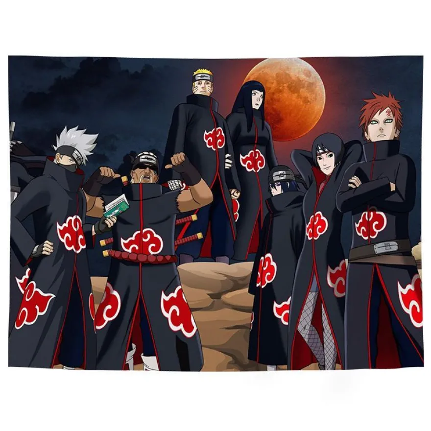Naruto Itachi Wandteppich Obito Tapestry Kinder Akatsuki Wandbehänge Hintergrundtuch