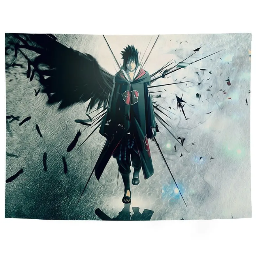 Naruto Itachi Wandteppich Obito Tapestry Kinder Akatsuki Wandbehänge Hintergrundtuch
