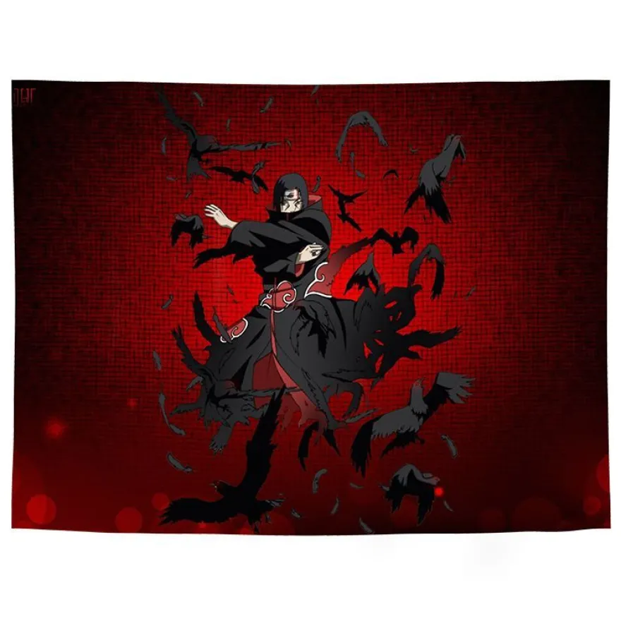 Naruto Itachi Wandteppich Obito Tapestry Kinder Akatsuki Wandbehänge Hintergrundtuch