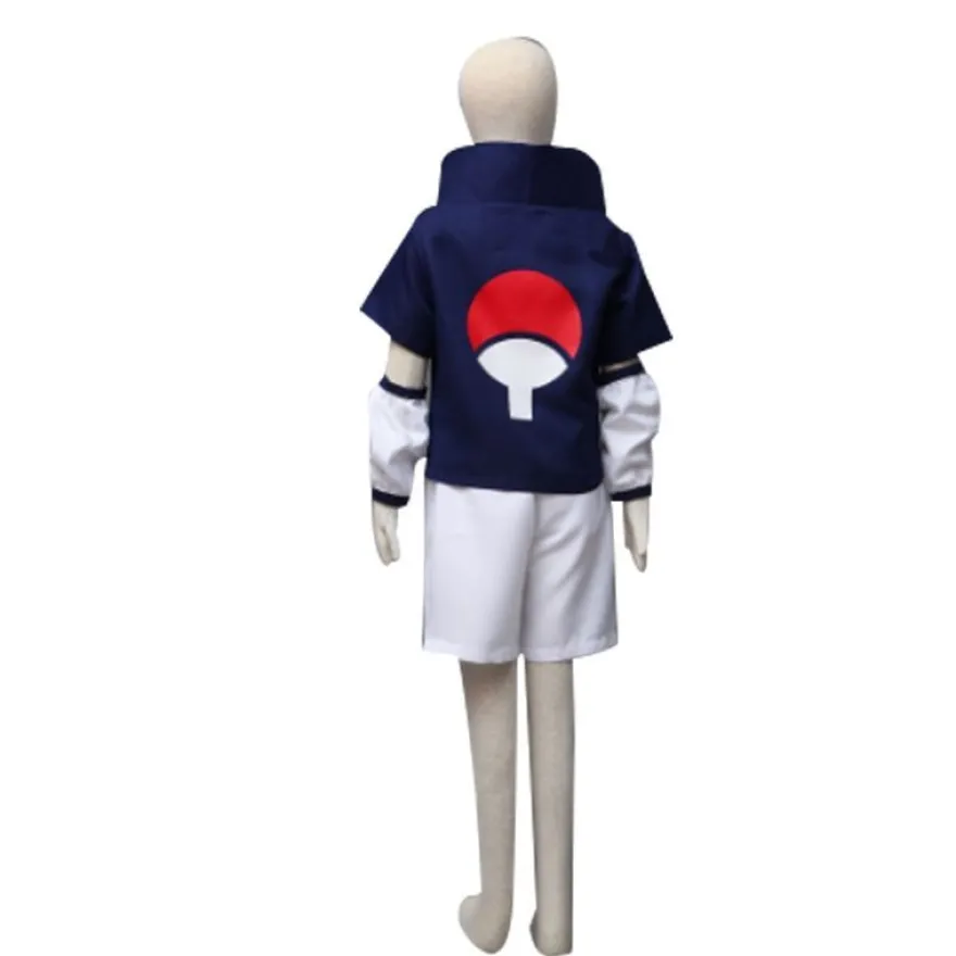 Naruto Sasuke Uchiha Cosplay Kostüme Set Kinder Halloween Showanzug für Animefans