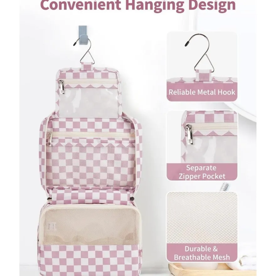 Narwey Kulturtasche Damen Groß zum Aufhängen, Kosmetiktasche Waschtasche